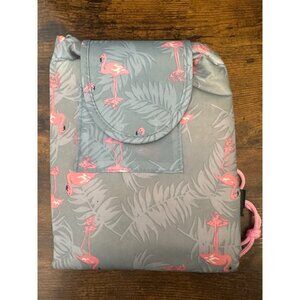 New Hoyofo flamingo-patterned lazy drawstring cosmetic makeup bag